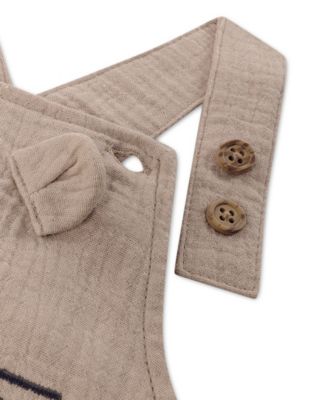 Baby Boys' Crewneck T-Shirt and Buttoned Shortall, 2-Piece Set