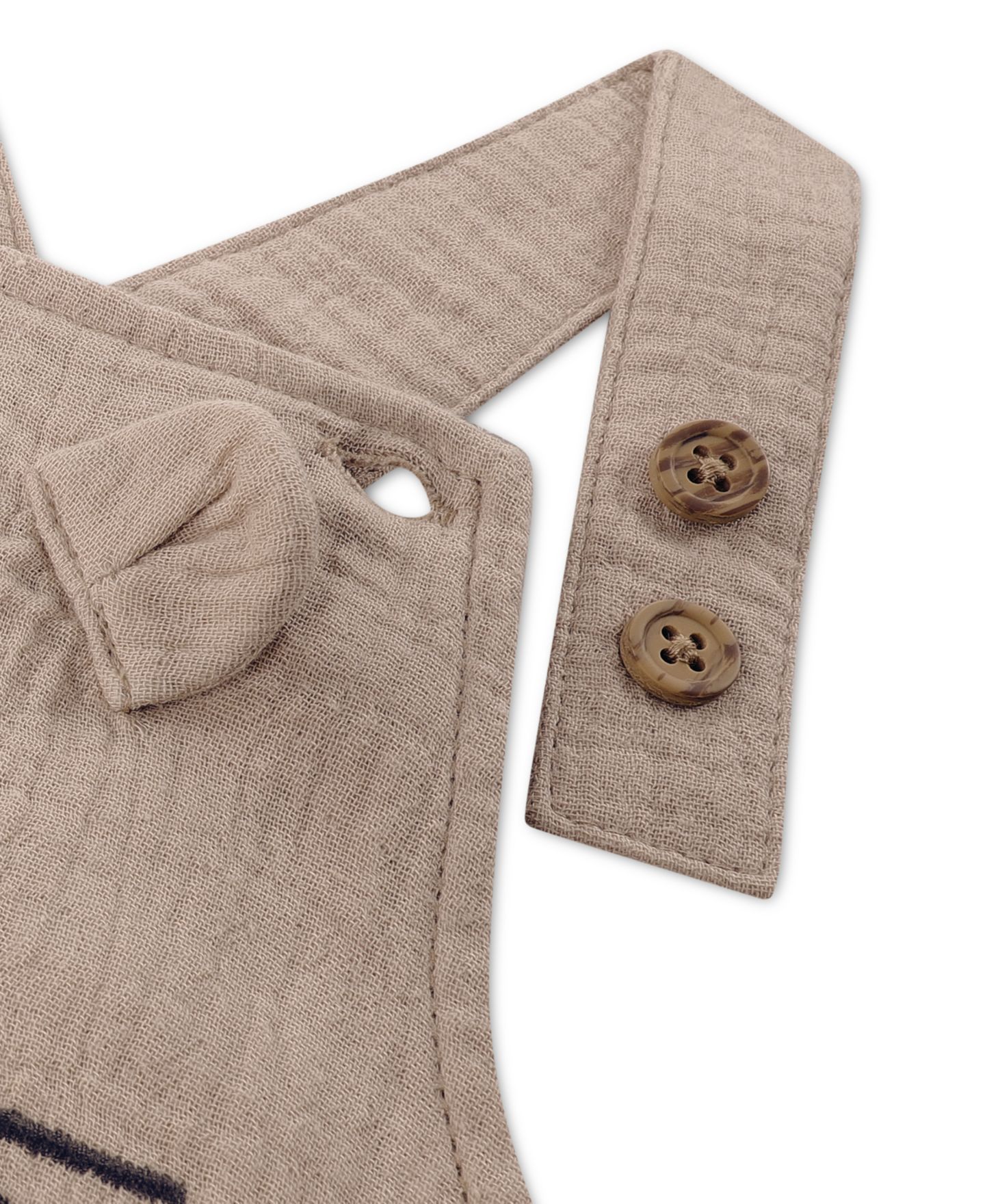 Комплект Huggies Crewneck T-Shirt and Buttoned Shortall, 2-Piece Set для мальчиков-малышей, цвет: Белый / Серо-коричневый — фото 7