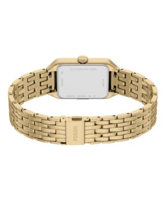 Women's Raquel Three-Hand Gold-Tone Stainless Steel Watch, 18mm