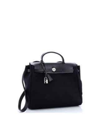 Pre-Owned HERMES  PM Herbag Toile and Leather