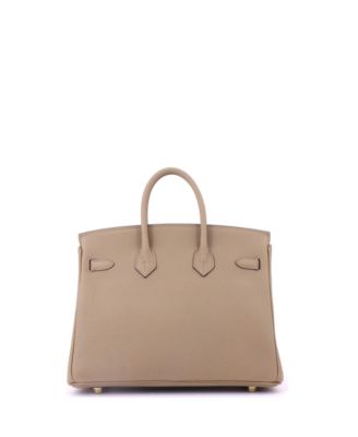 Birkin 25 Handbag Brown Togo with Gold Hardware