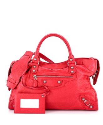 Medium City Classic Studs Bag Leather