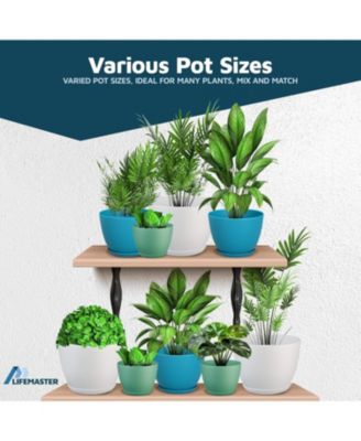 Multicolor Plant Pots 15 Pack with Drainage Holes & Saucers Indoor & Outdoor Planters for Houseplants & Flowers, Durable & Weatherproof