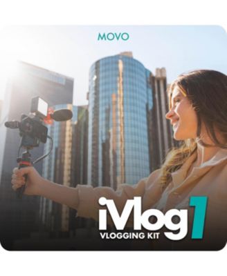 iVlog1 Vlogging Kit for iPhone - YouTube Starter Kit with Shotgun Mic, LED Light, Tripod, and more