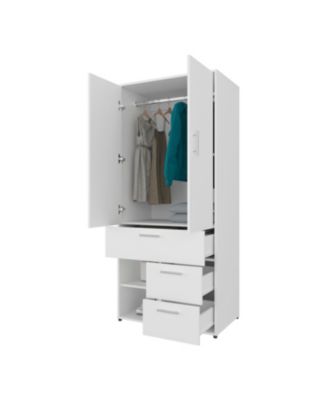 Care Free Multi-Storage Wardrobe with Rod and Shelving