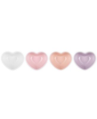 Stoneware Mini Heart Pinch Bowls, Set of 4