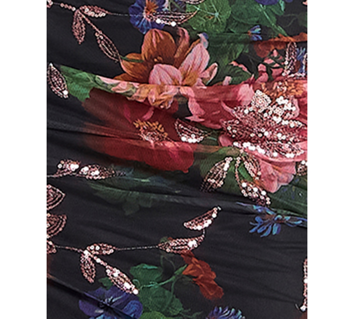 Emerald Sundae Juniors' Mesh Sequin Sweetheart Neck Gown