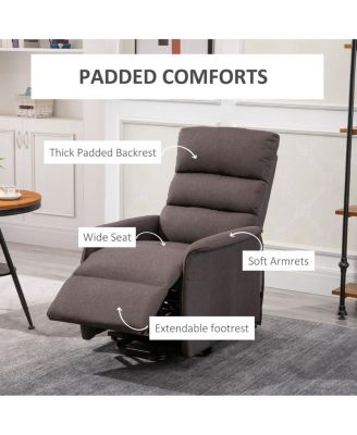 Electric Power Lift Recliner Chair for Elderly, Fabric Reclining Chair with Remote Control, Small Space Recliner for Seniors