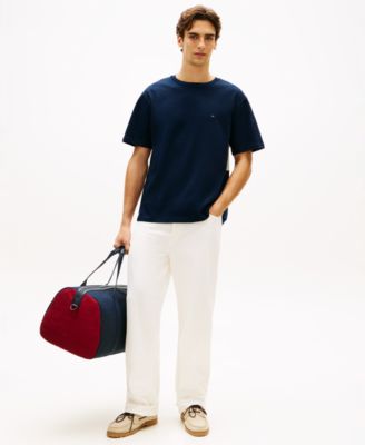 Men's Large Back Flag Graphic with Embroidery T-Shirt