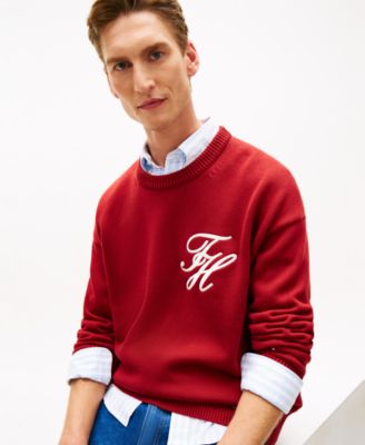 Men's Chunky Cotton Crewneck Sweater