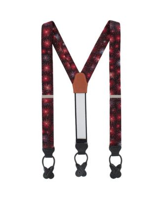 Men's Illumination Explosion Silk Button End Suspenders