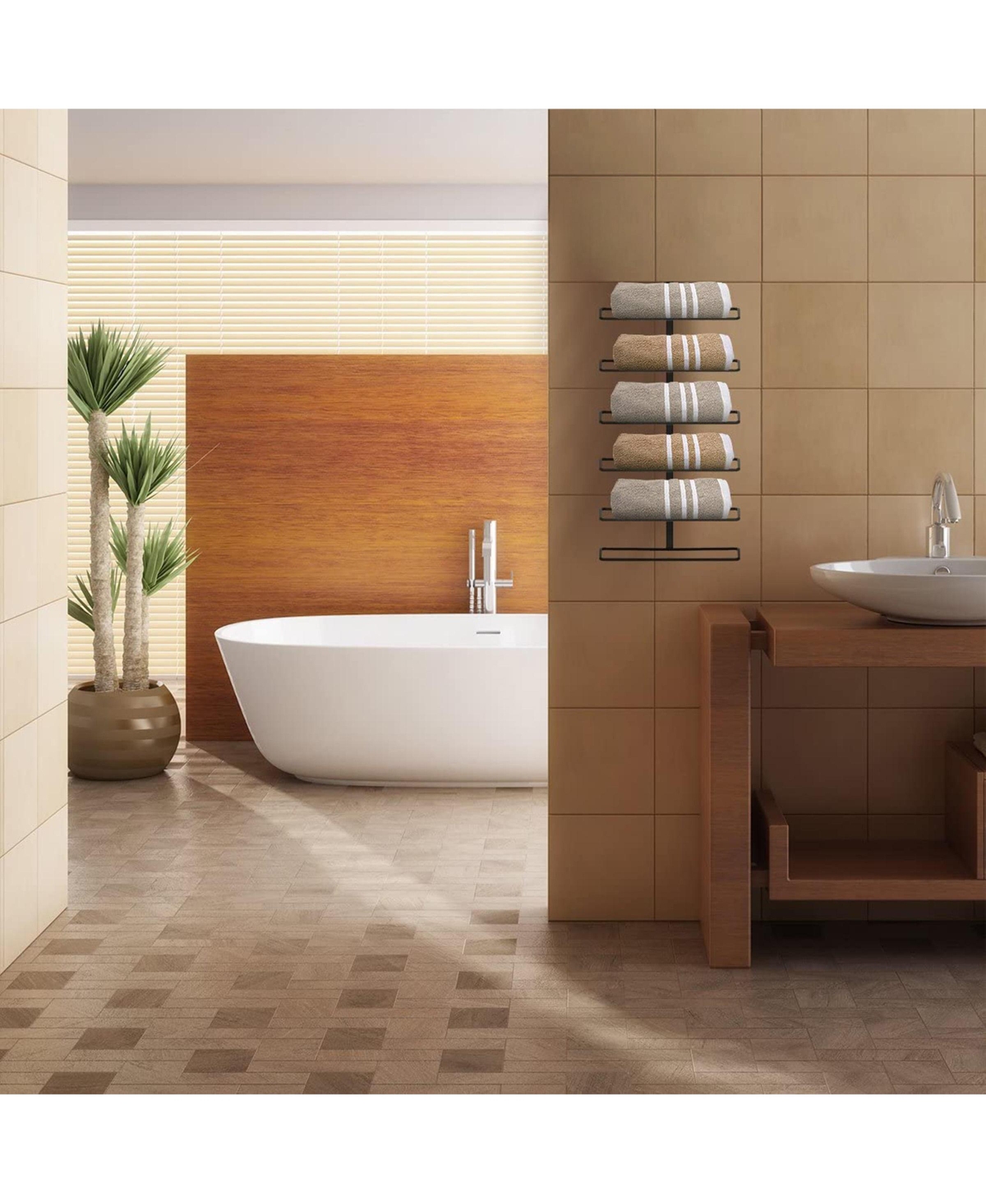 Sorbus Black Metal Wine Rack Bottle Holder - for Home Bar