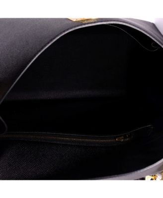 Pre-Owned HERMES Kelly 32 Handbag Black Epsom with Gold Hardware