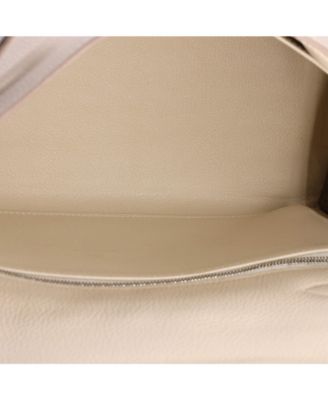 Kelly 28 Handbag Light Togo with Palladium Hardware