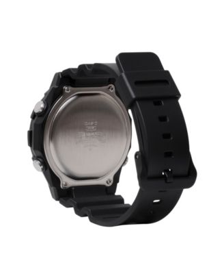 Men's Japanese Quartz Black Resin Watch 47.3mm