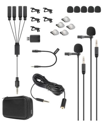 VersaLav-V2 Lavalier Microphone Set for Smartphones, Computer, DSLR or Mirrorless Camera