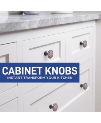 30pcs Oil Rubbed Bronze Cabinet Knobs, Modern Zinc Alloy Handles, Rust-Proof Finish with 60 Screws for Kitchen, Dresser, and Drawer Pulls.