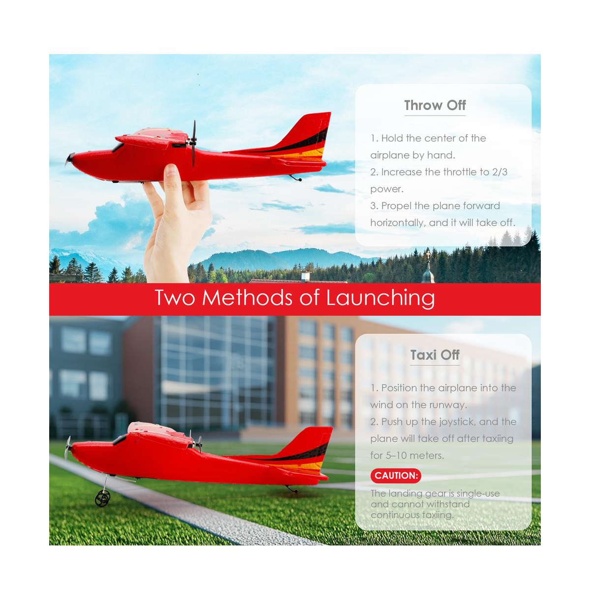 Bruce & Shark 2.4G 2-Channel Rc Plane with 30 Min Flight & Crash Resistant Epp Foam