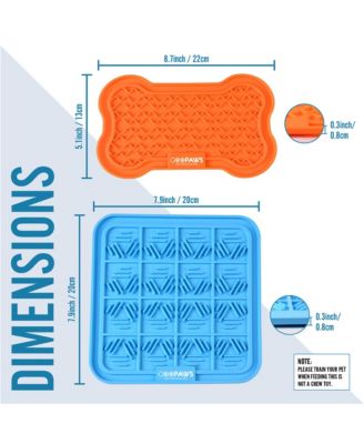 Licking Mat: 2pk - Orange & Blue