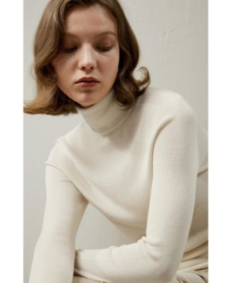 Women's Seamless Silk-Cashmere Blend Turtleneck Sweater