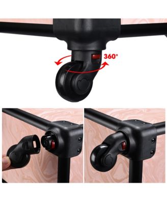 2-Piece Makeup Train Case Cosmetic Organizer Kit