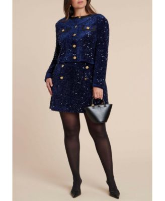 Women's Sequin Velvet Jacket