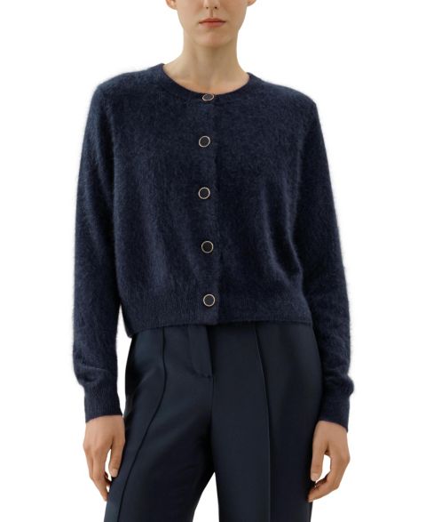 Женский кардиган LILYSILK Ultra-Soft Brushed Cashmere, цвет: Тёмно-синий