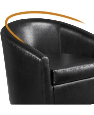 Faux Leather Accent Chair Black