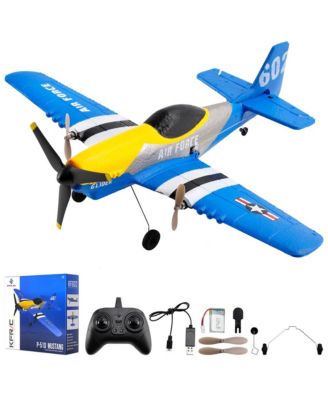 2.4G 3-Channel RC Plane with Auto-Stable 6-Axis & Durable EPP, Includes 2 Batteries