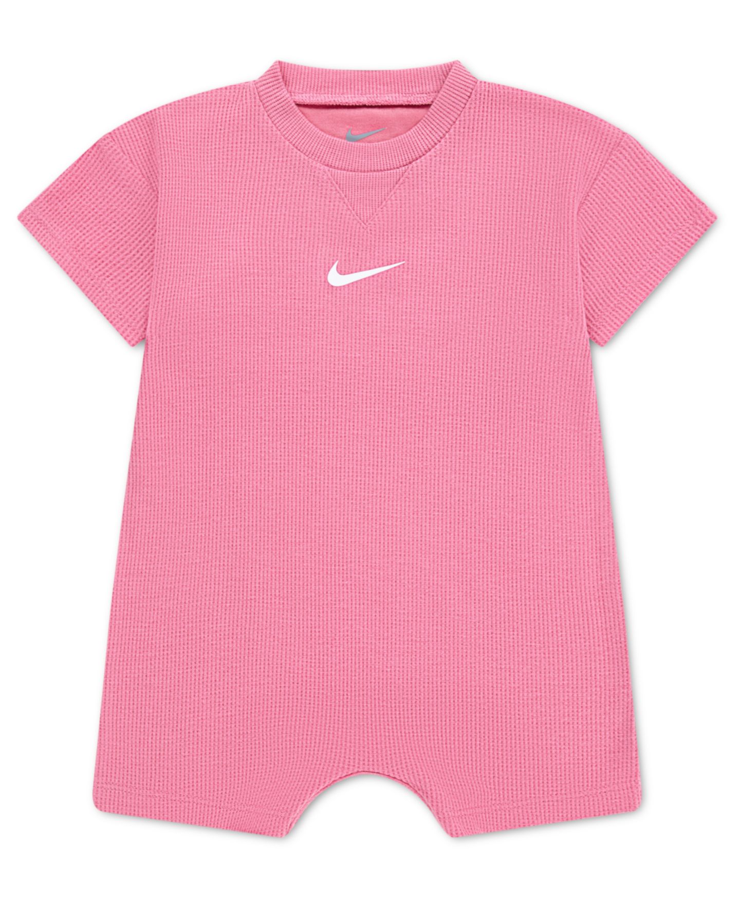 Комбинезон Nike Crewneck Waffle Romper для малышей, цвет: Розовый — фото 1