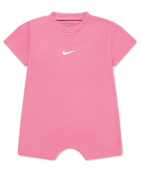 Комбинезон Nike Crewneck Waffle Romper для малышей, цвет: Розовый