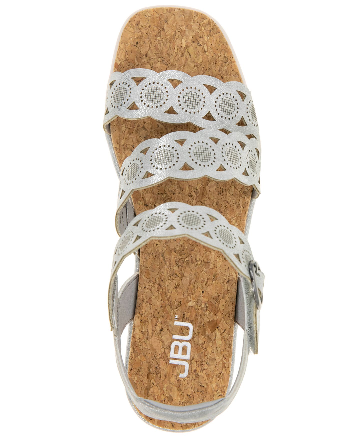 Женские сандалии JBU Winona Casual Wedge, цвет: Серебряный — фото 4