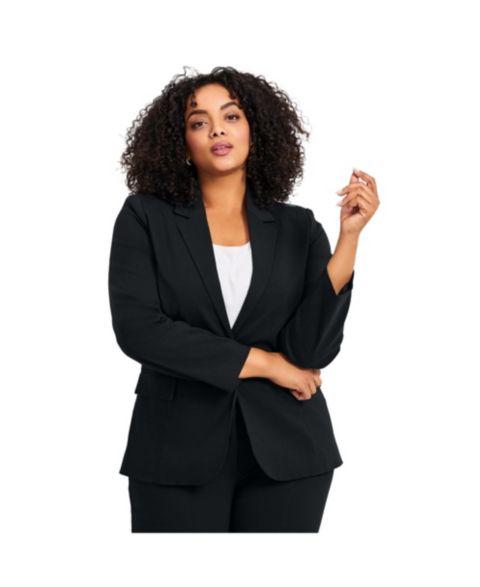 Женский пиджак AVENUE Super Stretch One Button Blazer, цвет: Чёрный