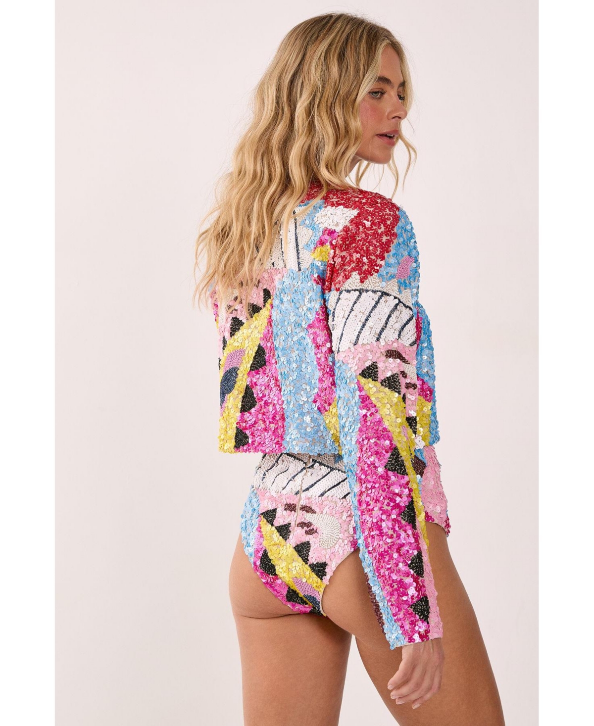 Nasty Gal Women's Abstract Placement Embellished Jacket