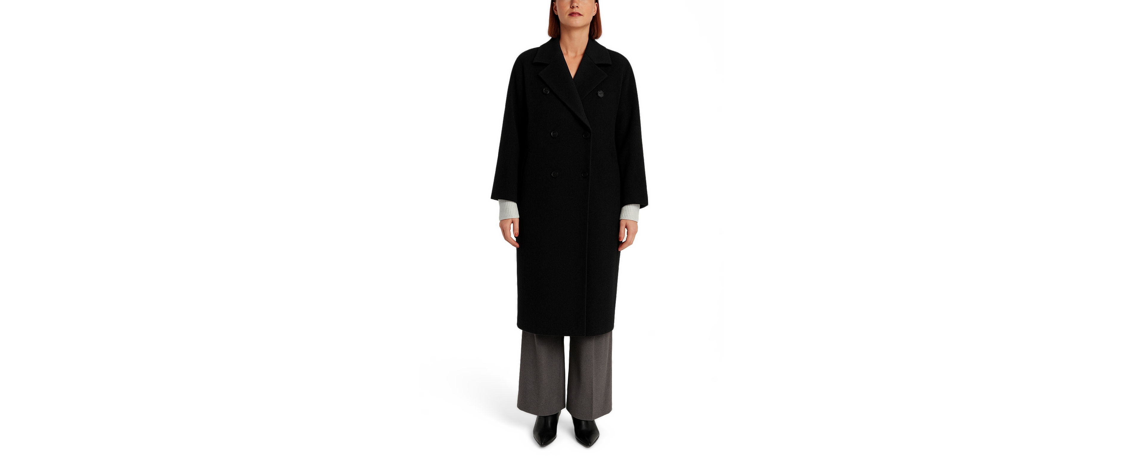 1982 Women's Cashmere Double Breasted Long Coat