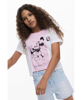 Girls 4-16 Two-tone Mickey Mouse T-shirt