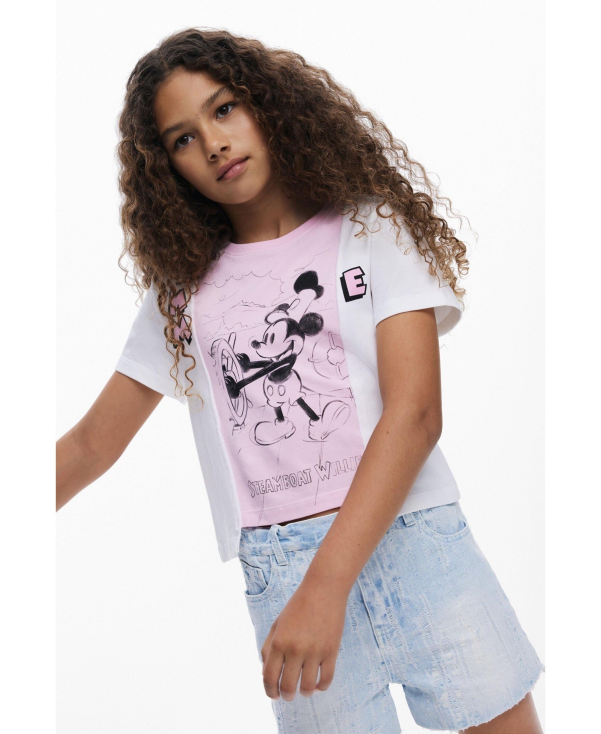 Desigual Girls 4-16 Two-tone Mickey Mouse T-shirt