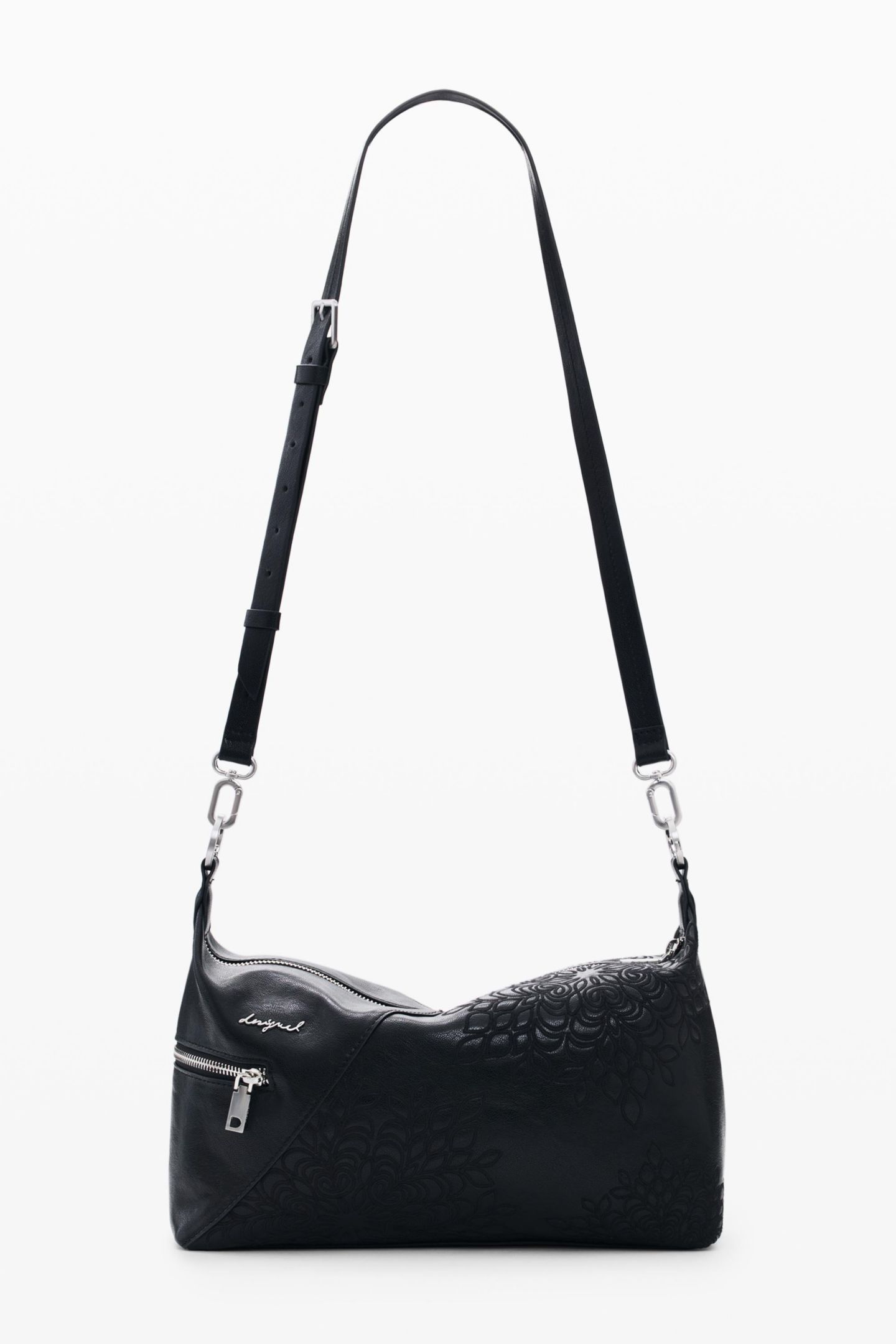 Женская сумка Desigual Medium Bag With Embroidery, цвет: Чёрный — фото 2