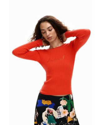 Women's Ribbed logo T-shirt