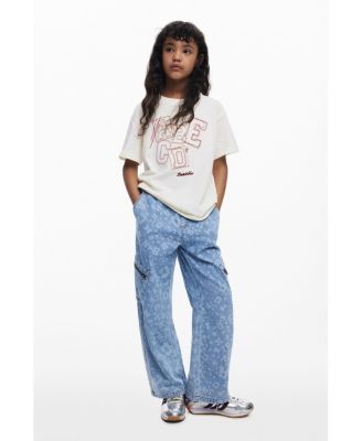 Girls Girls's Baggy print denim pants
