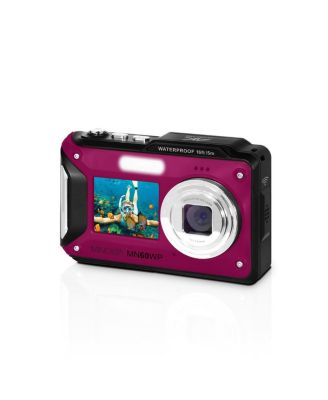 Minolta MN60WP Waterproof Dual Screen Digital Camera, Magenta