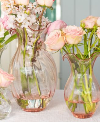 Hibiscus 56 oz. Glass Vertical Fluted Medium Vase