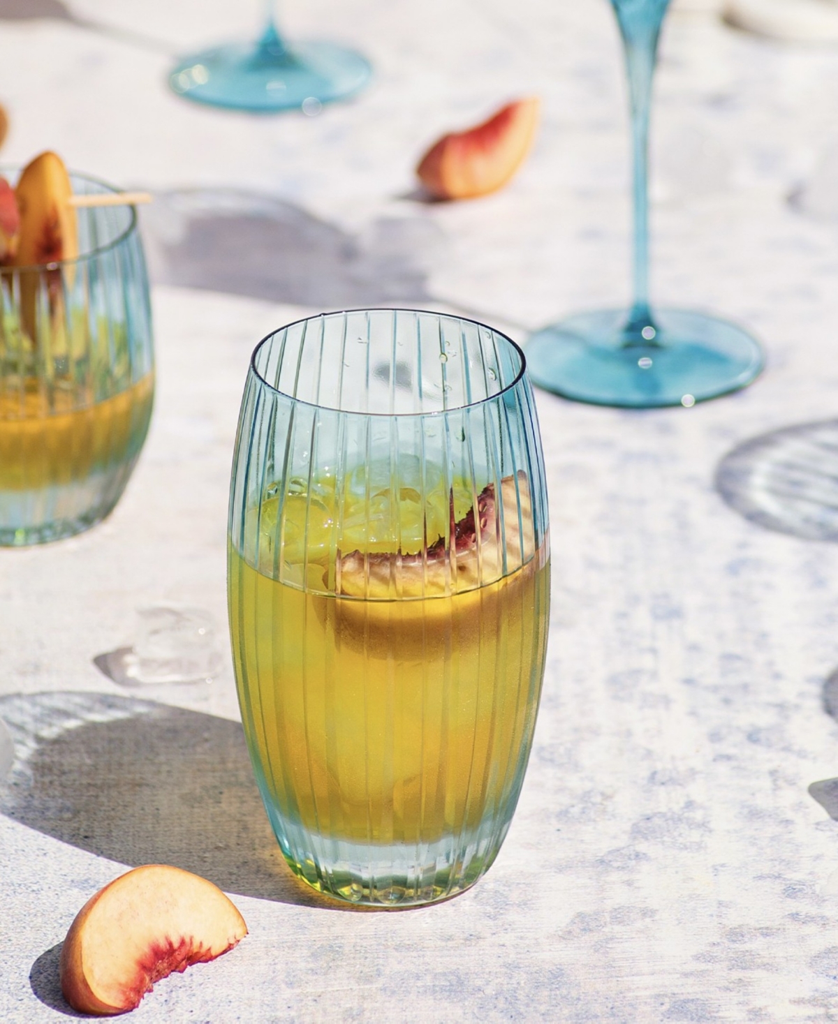 Vietri Natalia 14 oz. Teal Highball Glass