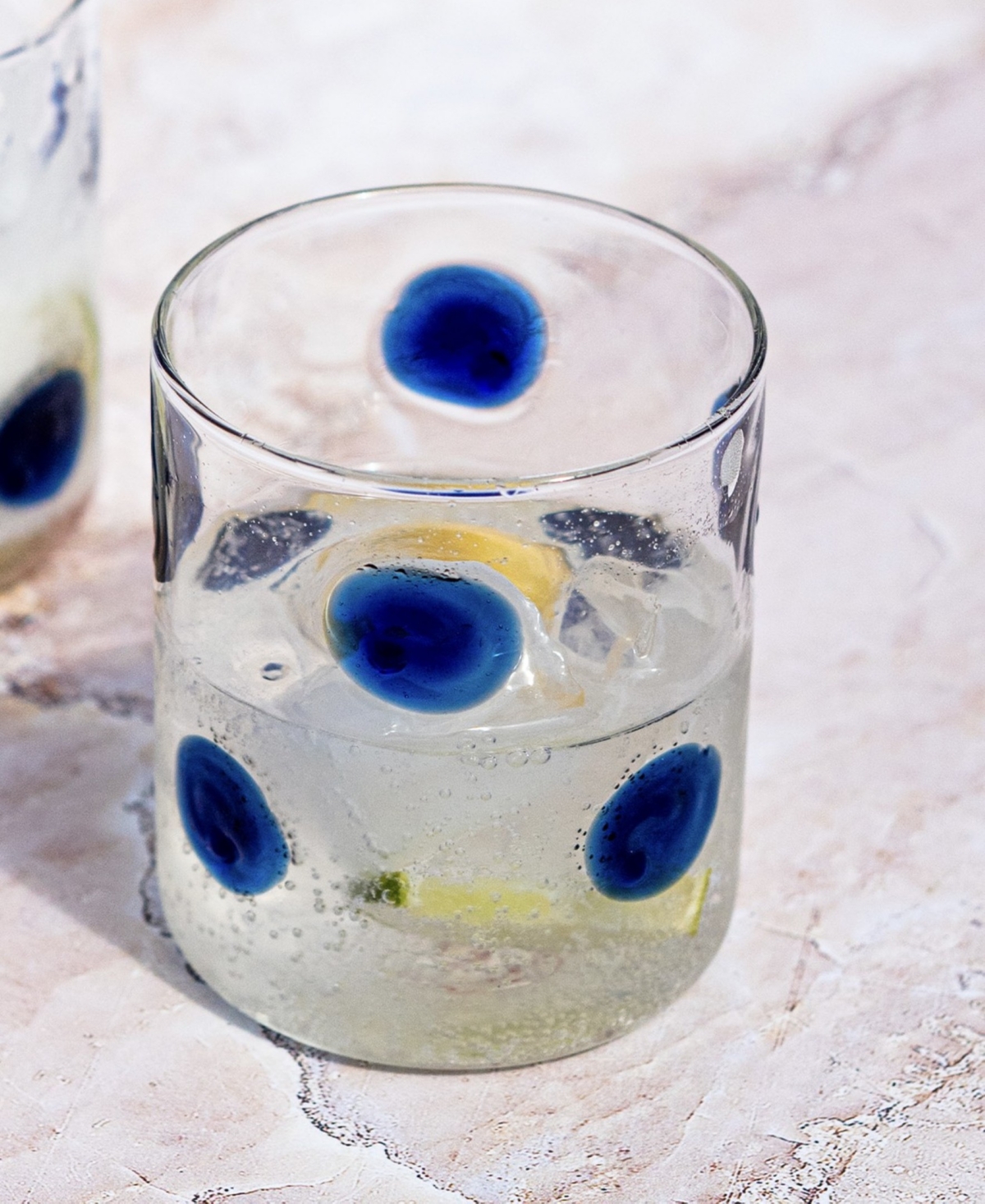 Vietri Drop Old Fashioned Whiskey Glasses, Set of 2