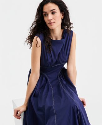 Women's Sleeveless Shirred Dress