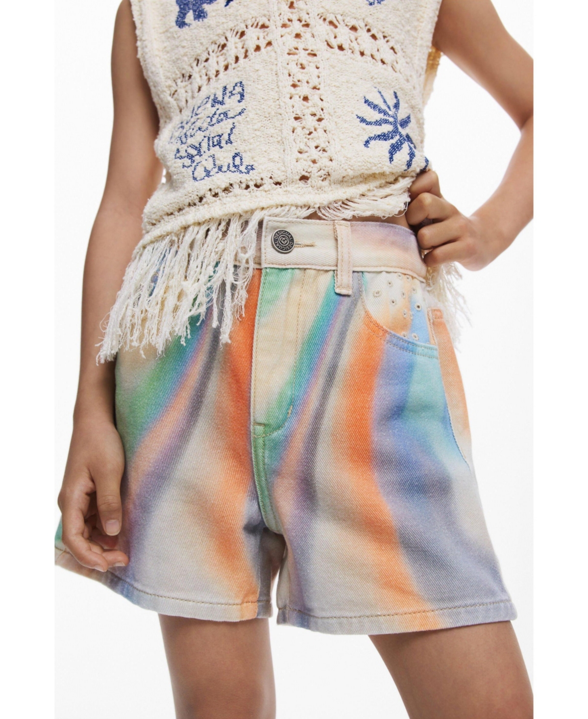 Desigual Girls Girls's Rainbow shorts