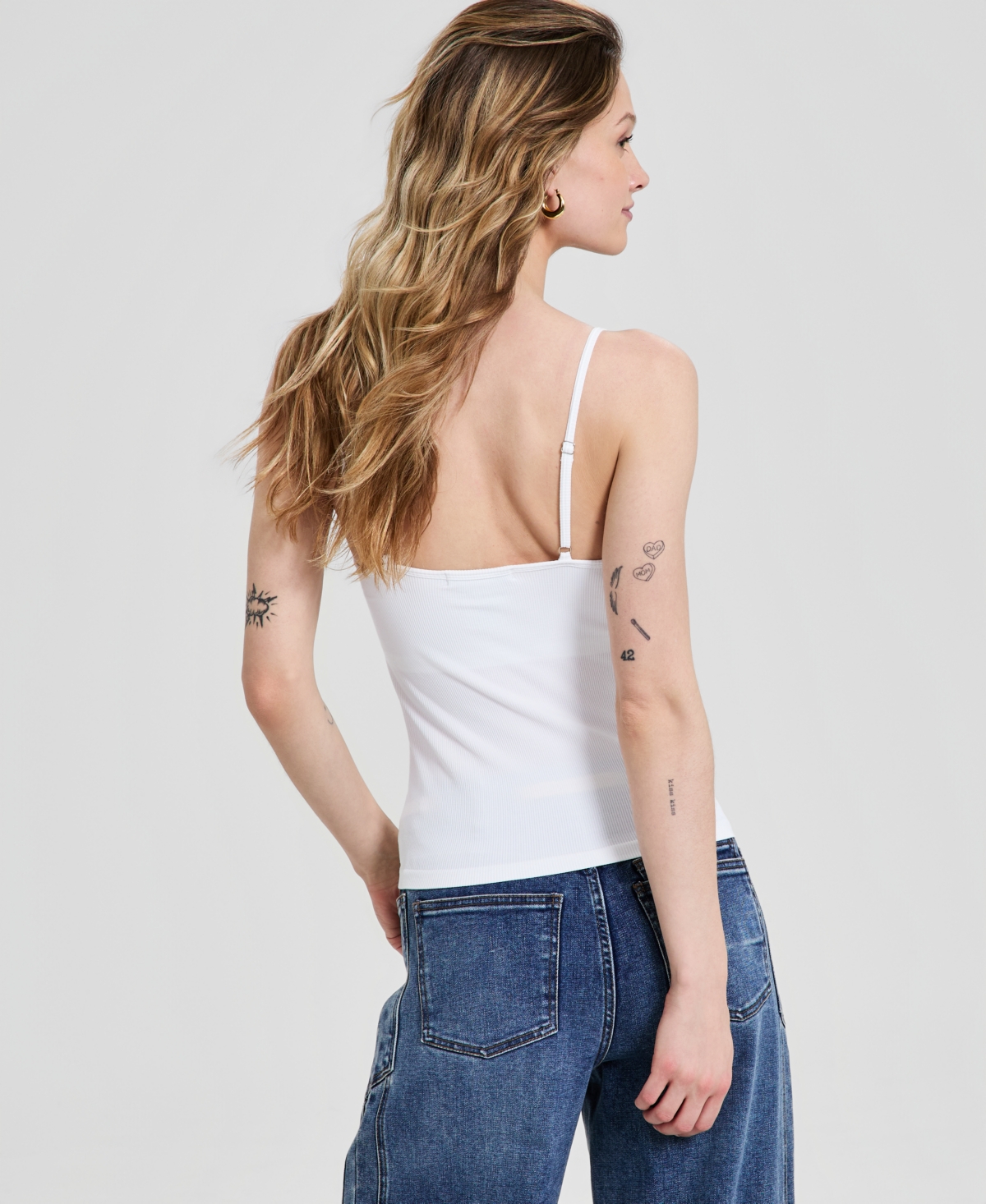 And Now This Women's Seamless Lace-Trim Rib-Knit Tank Top, Macy's Exclusive