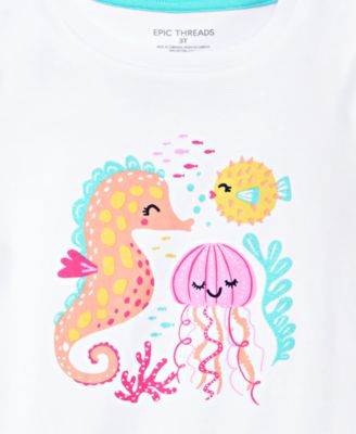 Girls' Toddler 12M-5T Seahorse Friends T-Shirt