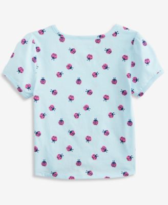 Girls' 12M-5T Ladybug-Print Tie T-Shirt