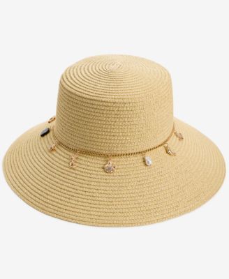 Charm Trim Straw Down Brim Hat